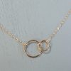 Gold Interlocking Circles Necklace