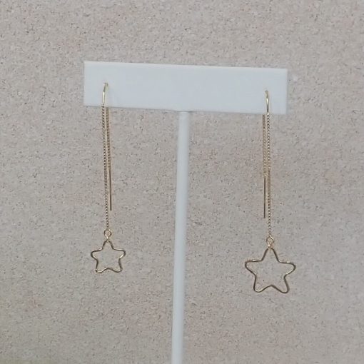 Gold Asymmetric Star Earrings