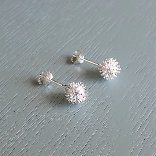 sterling silver dandelion earrings