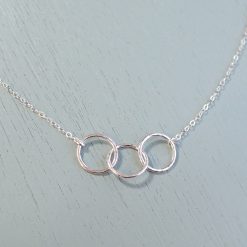 Silver Triple Circle Necklace