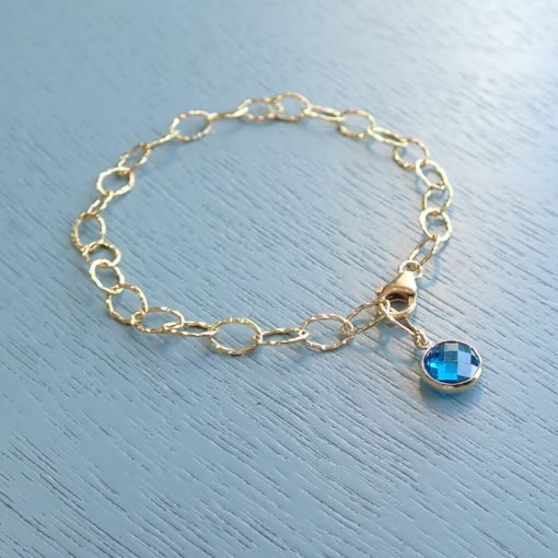 Gold Deep Blue Crystal Bracelet €85.00 約HK$802