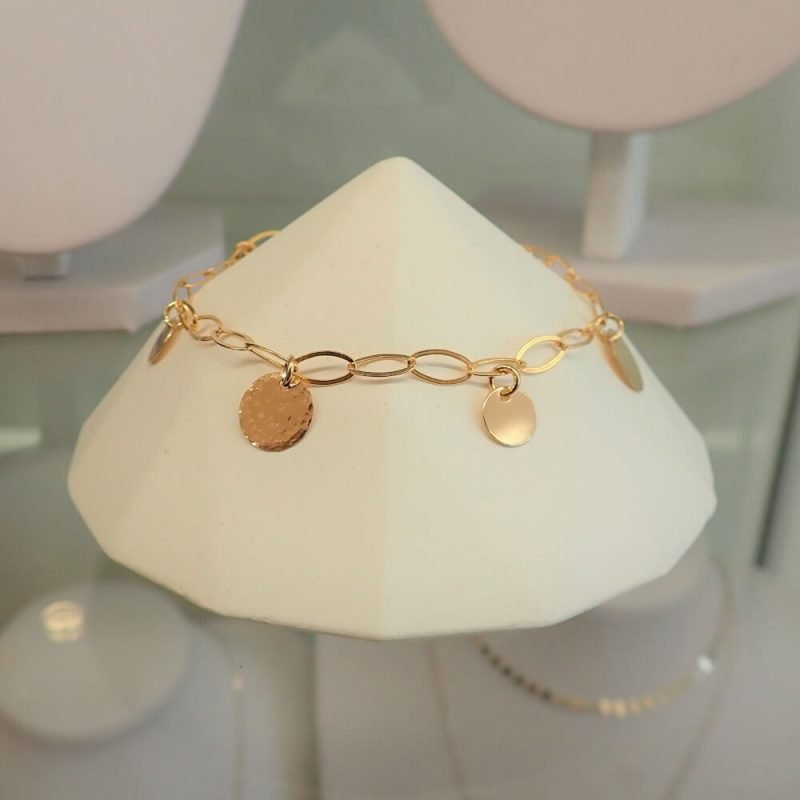 Gold Disc Bracelet All The Falling Stars