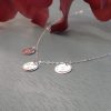 Silver layered disc necklace personalised