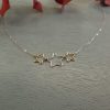 sterling silver gold filled stars necklace