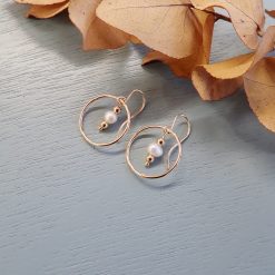 gold filled pearl earrings
