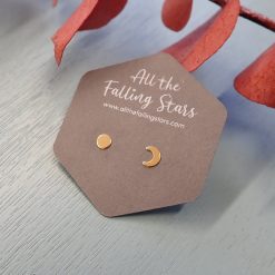 gold filled moon phase studs