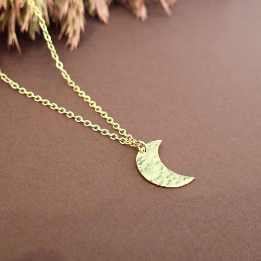 14k gold filled moon necklace