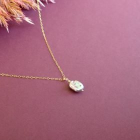 Gold Irregular Pearl Necklace